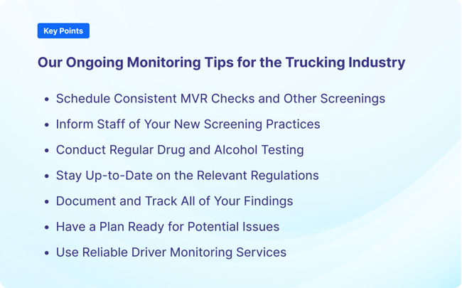 Ongoing Driver Monitoring 2