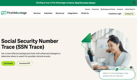 Sterling (First Advantage) SSN Website