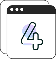 Illustrated image of the number 4